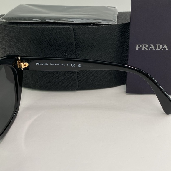 New Prada PR 16XS Women's Irregular Sunglasses, Black - Picture 6 of 12